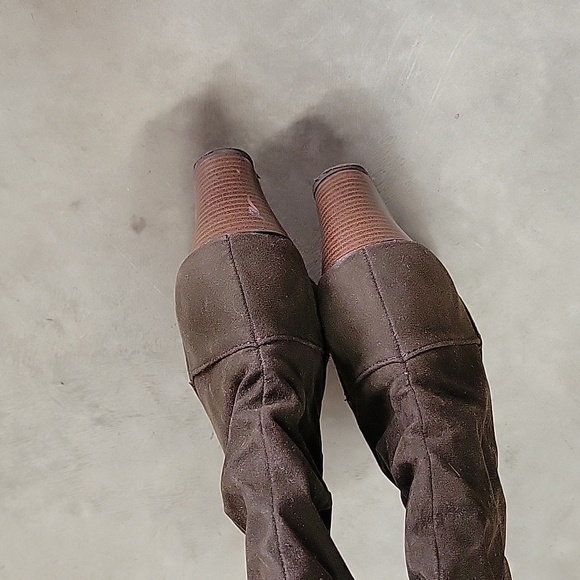 Ladies Rampage Swift Brown faux suede tall boot size 6 - Picture 4 of 7